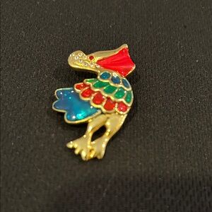 Colorful Enamel Bird Brooch